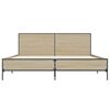 vidaXL Bettgestell Sonoma-Eiche 120x200 cm Holzwerkstoff und Metall