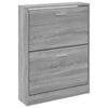 vidaXL Schuhschrank Grau Sonoma 59x17x81 cm Holzwerkstoff