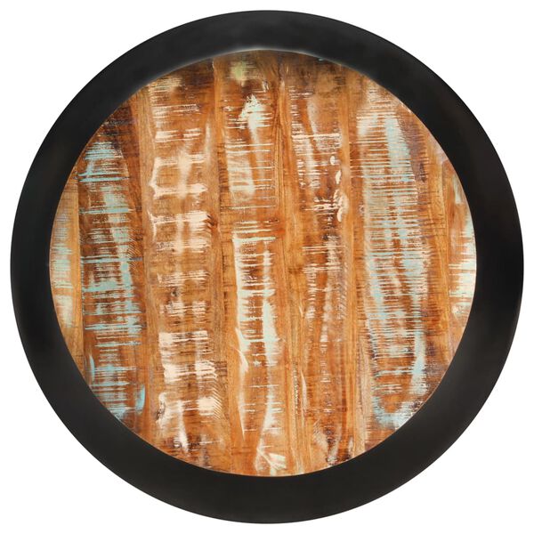 vidaXL Couchtisch Schwarz 68x68x30 cm Recyceltes Massivholz