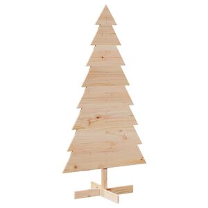 vidaXL Weihnachtsbaum Holz zum Schm&uuml;cken 150 cm Massivholz Kiefer