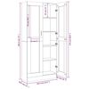 vidaXL Vitrinenschrank Braun Eichen-Optik 82,5x30,5x185 cm