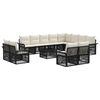 vidaXL Gartensofa-set 13 pcs Schwarz und Cremewei&szlig; Poly-Rattan