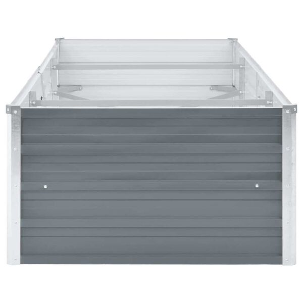 vidaXL Garten-Hochbeet Verzinkter Stahl 240x80x45 cm Grau