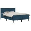 vidaXL Bettgestell mit Matratze mit Kopfteil Blau 140 x 200 cm Samt