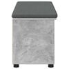 vidaXL Flurbank mit Kissen Uni Beton Grau 100 x 38 x 46 cm