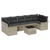 vidaXL Gartensofa-set mit Kissen 8 pcs Hellgrau Poly-Rattan