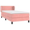 vidaXL Boxspringbett mit Matratze Rosa 80x200 cm Samt