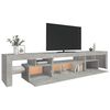 vidaXL TV-Schrank mit LED-Leuchten Betongrau 215x36,5x40 cm