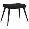vidaXL Relaxsessel mit Hocker Schwarz Stoff