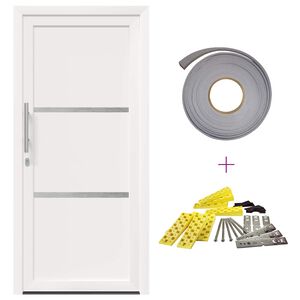 vidaXL Vordert&uuml;r 98 x 200 cm PVC Wei&szlig;