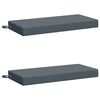 vidaXL Bankkissen SOEST 2 stk. 100 % Polyester Blau 60 x 40 x 8 cm