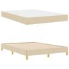 vidaXL Boxspringbett mit Matratze Creme 140 x 190 cm Stoff