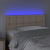 vidaXL LED Kopfteil Cappuccino-Braun 90x5x78/88 cm Kunstleder