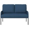 vidaXL Sofas mit Kissen 110cm Blau Sperrholz