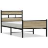 vidaXL Bettgestell ohne Matratze Sonoma-Eiche 100x200 cm Holzwerkstoff