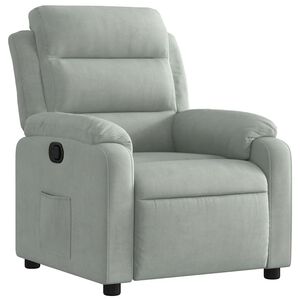 vidaXL Relaxsessel Hellgrau Samt