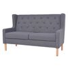 vidaXL 3-tlg. Sofa-Set Stoff Grau