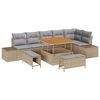 vidaXL Gartensofa-set 9 stk. Beige Poly-Rattan