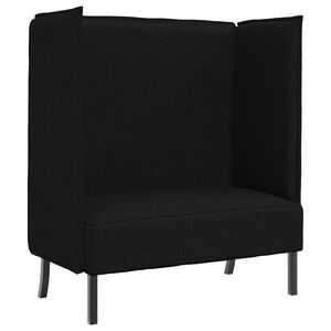 vidaXL Hoher R&uuml;cken Sofa 101cm Schwarz Stoff