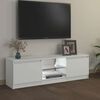vidaXL TV-Schrank mit LED-Leuchten Wei&szlig; 120x30x36 cm