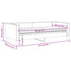 vidaXL Tagesbett mit Matratze Hellgrau 100x200 cm Stoff