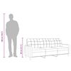 vidaXL 3-Sitzer-Sofa Braun 210 cm Stoff