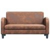 vidaXL Sofa 2-Sitzer Wildleder-Optik Braun