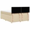 vidaXL Boxspringbett mit Matratze Creme 140x200 cm Stoff