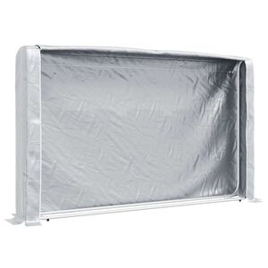 vidaXL Brennholzregal mit Regenschutz 250x25x150 cm Verzinkter Stahl