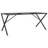 vidaXL Esstisch-Gestell in X-Form 160x80x73 cm Stahl