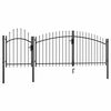 vidaXL Gartentor Woerden Stahl 1x4 m Schwarz