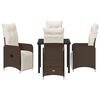 vidaXL Garten Essgruppe mit Kissen 5 pcs Braun Poly Rattan