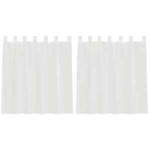 vidaXL Voile Vorh&auml;nge mit Schlaufen 2 Stk. Wei&szlig; 140x140 cm