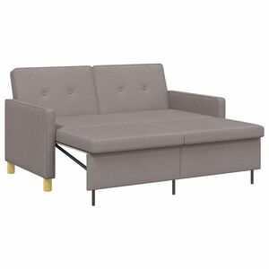 vidaXL Schlafsofa Ausziehbar Taupe 154 x 94,5 x 80,5 cm Stoff