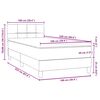 vidaXL Boxspringbett mit Matratze Dunkelgrau 100x220 cm Samt