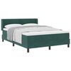 vidaXL Boxspringbett mit Matratze Dunkelgr&uuml;n 200 x 160 cm Samt