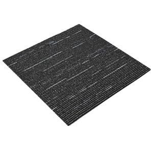 vidaXL Teppichfliese Gestreift Schwarz 50 x 50 cm 4 stk.