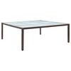 vidaXL Garten-Esstisch Braun 200&times;200&times;74 cm Poly Rattan