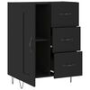 vidaXL Sideboard Schwarz 69,5x34x90 cm Holzwerkstoff