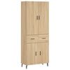 vidaXL Highboard Sonoma-Eiche 69,5x34x180 cm Holzwerkstoff