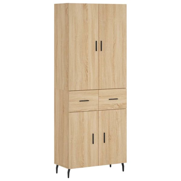 vidaXL Highboard Sonoma-Eiche 69,5x34x180 cm Holzwerkstoff