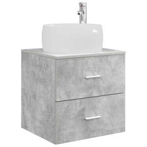 vidaXL Wandmontierte Waschtisch Betongrau 49,5 x 44,5 x 66 cm