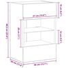 vidaXL TV-Schränk 2 pcs Schwarz 40 x 30 x 60.5 cm Holzwerkstoff