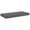 vidaXL Schweberegale 4 Stk. Hochglanz-Grau 50x23x3,8 cm MDF
