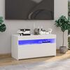 vidaXL TV-Schrank mit LED-Leuchten Hochglanz-Wei&szlig; 75x35x40 cm