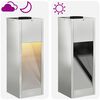 vidaXL Solar LED Wegeleuchte 2 pcs Silber Galvanisiert