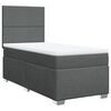 vidaXL Boxspringbett mit Matratze Dunkelgrau 100x200 cm Stoff