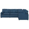 vidaXL Modulares Sofa mit Kissen Stoff Blau