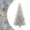 vidaXL Weihnachtsbaum mit 300 LEDs mit St&auml;nder Silber 240 cm PET