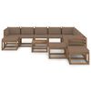 vidaXL 12-tlg. Garten-Lounge-Set mit Kissen Taupe